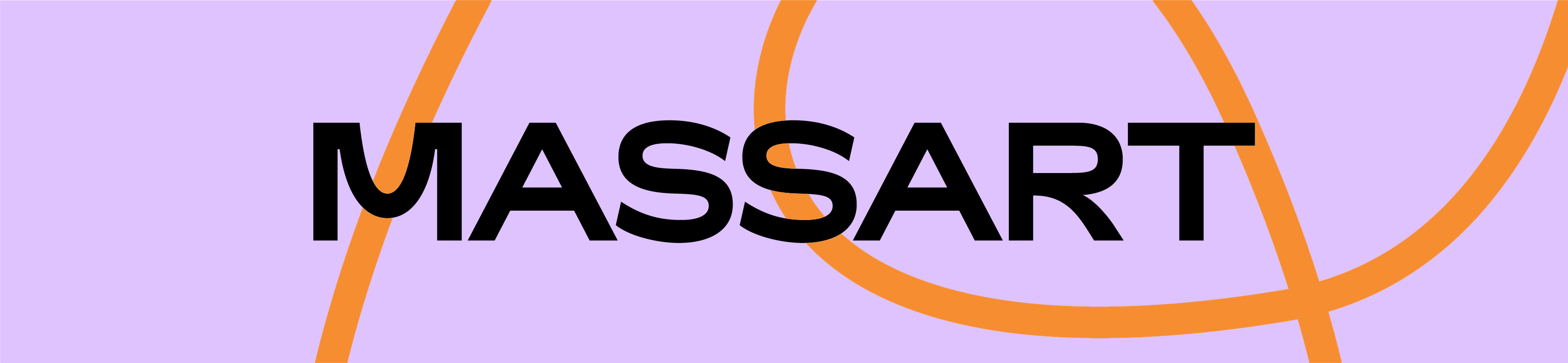 MassArt Logo with Purpose Purple and Tree House Orange